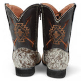 Tanner Mark Infant Leather Square Toe Boots Cow Hair Brown - Tanner Mark Boots