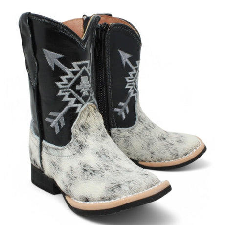 Tanner Mark Infant Leather Square Toe Boots Cow Hair - Tanner Mark Boots