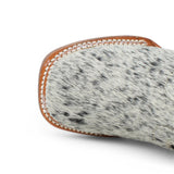 Tanner Mark Kids Leather Square Toe Boots Cow Hair Black - Tanner Mark Boots