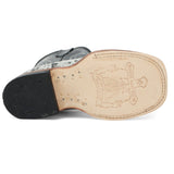 Tanner Mark Kids Leather Square Toe Boots Cow Hair Black - Tanner Mark Boots