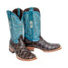 Tanner Mark Men's Bozeman Print Monster Fish Square Toe Boots Brown TM205540 - Tanner Mark Boots