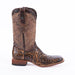 Tanner Mark Men's Hand Tooled Square Toe Boots Dark Brown - Tanner Mark Boots