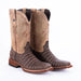 Tanner Mark Men's Print Caiman Belly Square Toe Boots Brown - Tanner Mark Boots