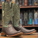 Tanner Mark Men's Print Caiman Belly Square Toe Boots Nicotine - Tanner Mark Boots