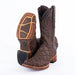 Tanner Mark Men's Print Monster Fish Square Toe Boots Brown TM205588 - Tanner Mark Boots