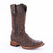 Tanner Mark Men's Print Monster Fish Square Toe Boots Brown TM205588 - Tanner Mark Boots