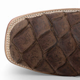 Tanner Mark Men's Print Monster Fish Square Toe Boots Nicotine TM205559 - Tanner Mark Boots