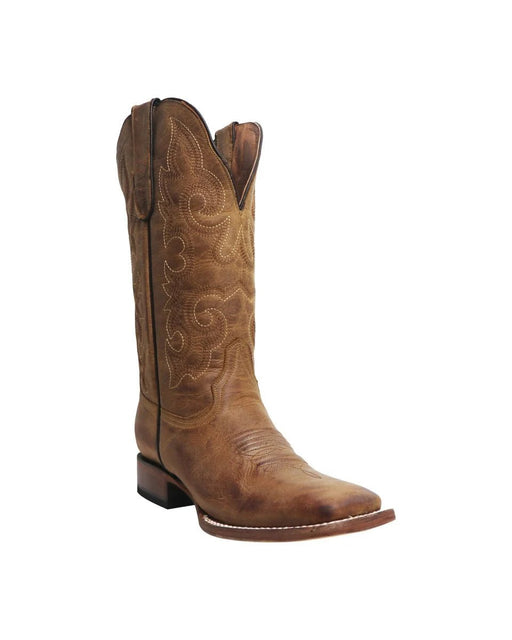 Tanner Mark Women's Blaze Leather Square Toe Boots Cognac - Tanner Mark Boots