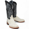 Tanner Mark Women's Full Hair On Cowhide Square Toe Boots - Black & White - Tanner Mark Boots