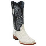 Tanner Mark Women's Full Hair On Cowhide Square Toe Boots - Black & White - Tanner Mark Boots