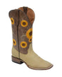 Tanner Mark Women's Leather Square Toe Boots Crazy Brown - Tanner Mark Boots