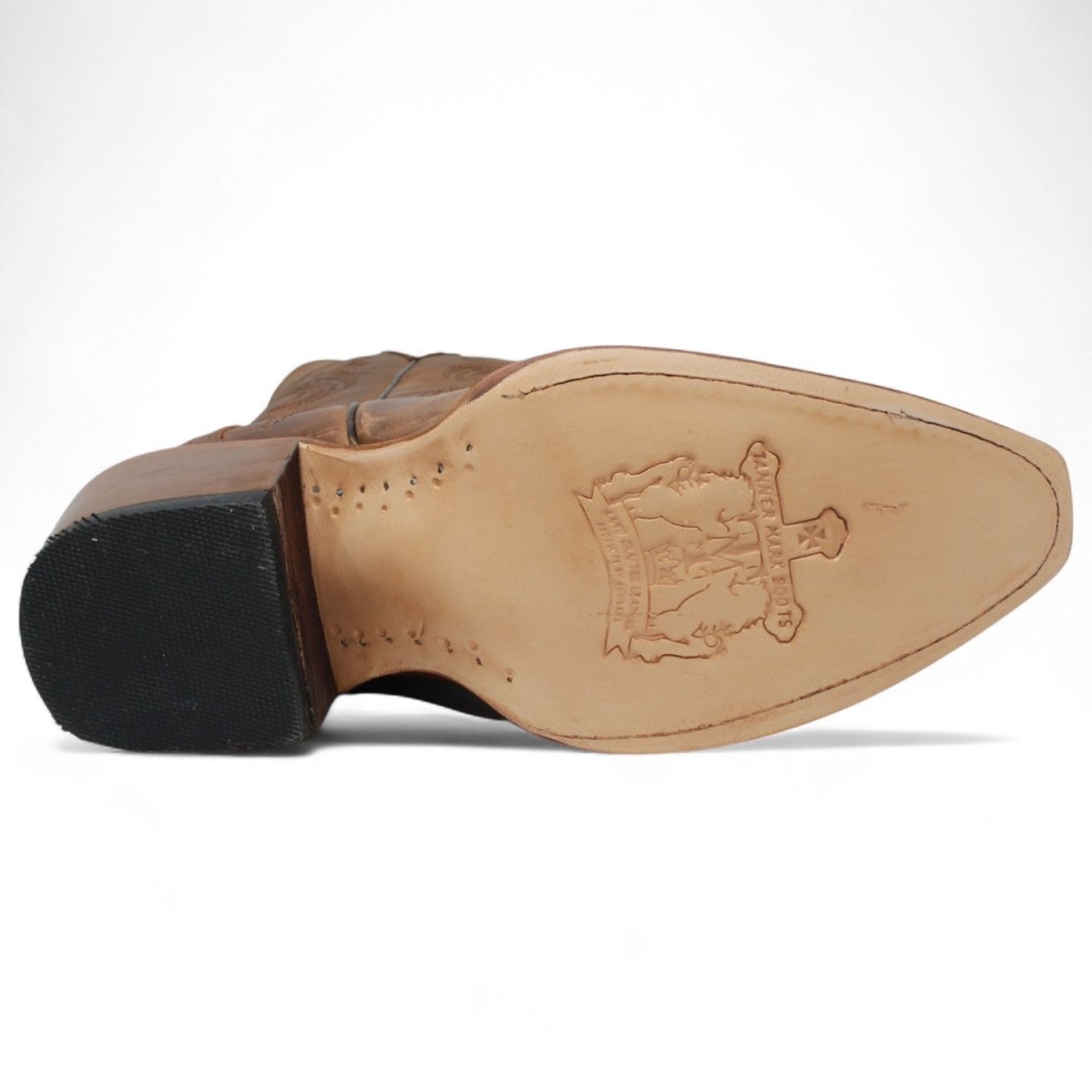 Tanner Mark Women's Longview Snip Toe Leather Boots Cognac TML205080 - Tanner Mark Boots