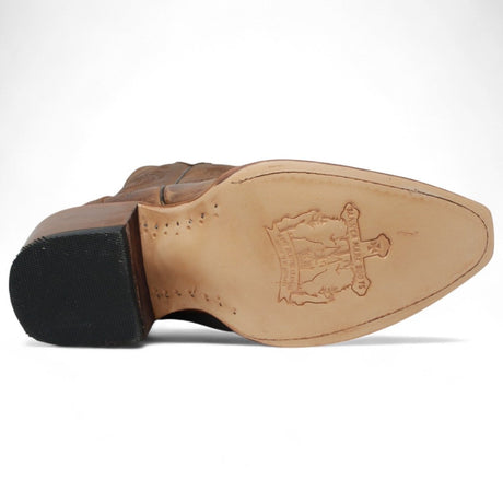 Tanner Mark Women's Longview Snip Toe Leather Boots Cognac TML205080 - Tanner Mark Boots