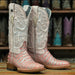 Tanner Mark Women's Print Caiman Belly Square Toe Boots Light Pink - Tanner Mark Boots