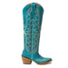 Tanner Mark Women's Snip Toe Fashion Heel Knee High Leather Boots Turquoise - Tanner Mark Boots