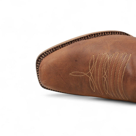 Tanner Mark Women's Square Toe Riding Leather Boots Brown - TML205420 - Tanner Mark Boots