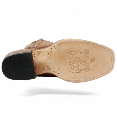 Tanner Mark Women's Square Toe Riding Leather Boots Brown - TML205420 - Tanner Mark Boots