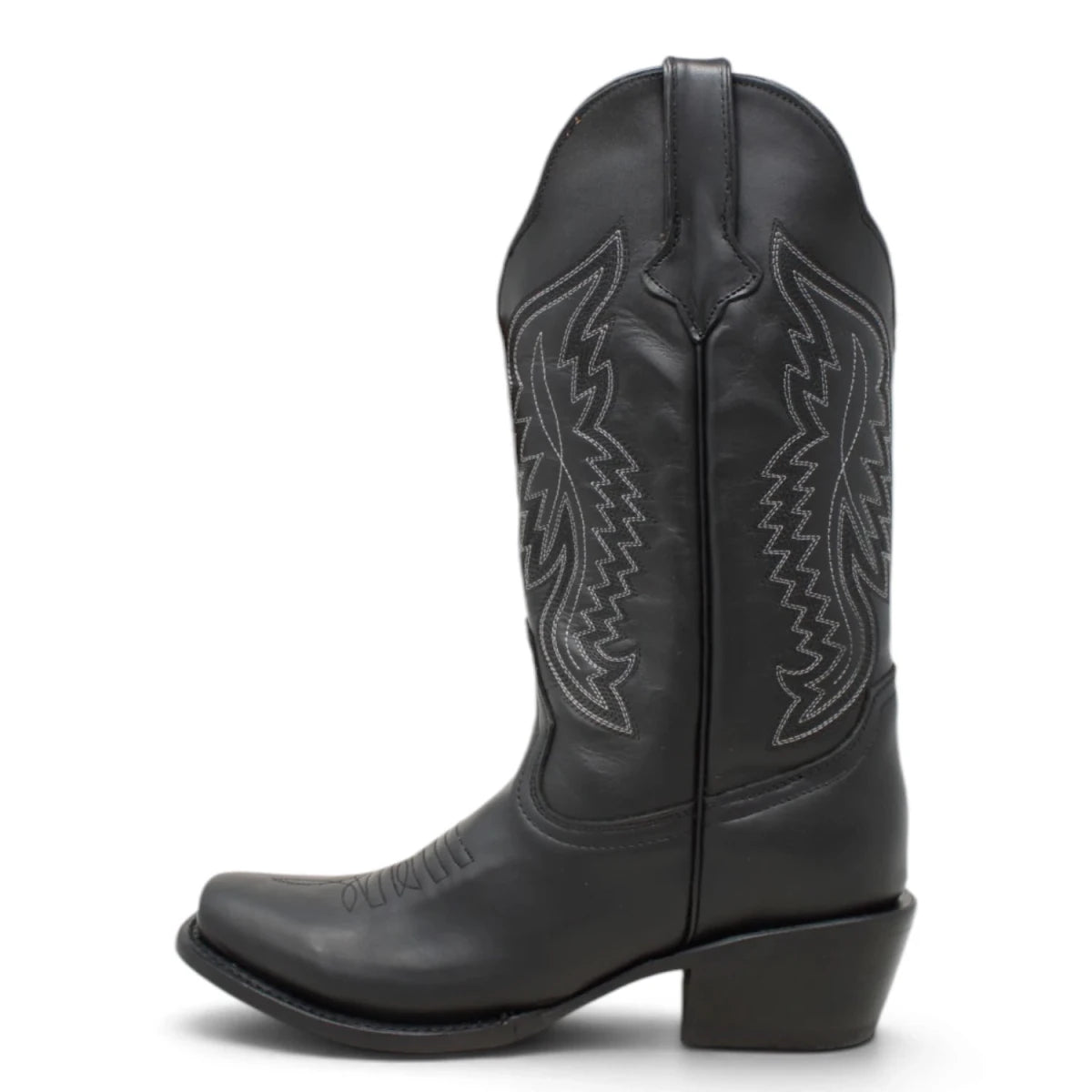 Tanner Mark Women's "Texas Gold" Black Leather Square Toe Boots TML201377AF - Tanner Mark Boots