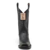 Tanner Mark Women's "Texas Gold" Black Leather Square Toe Boots TML201377AF - Tanner Mark Boots