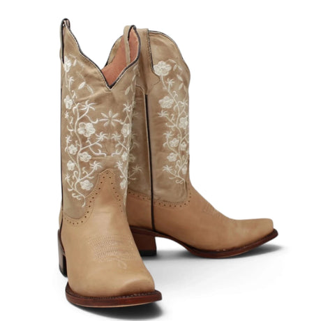 Tanner Mark Women's Turin Square Toe Leather Boots Crazy Brown - Tanner Mark Boots