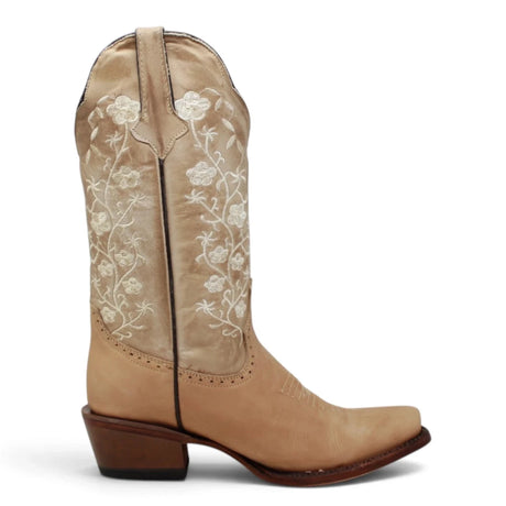 Tanner Mark Women's Turin Square Toe Leather Boots Crazy Brown - Tanner Mark Boots