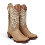 Tanner Mark Women's Turin Square Toe Leather Boots Crazy Brown - Tanner Mark Boots