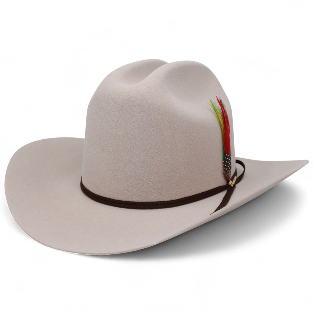 Texana 20X Estilo Sinaloa Color Silverbelly (Beige) con Plumas - Rodeo Durango