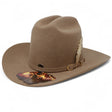 Texana Carin Leon Oficial Color Sahara con Pluma Color Oro - Laredo Hats