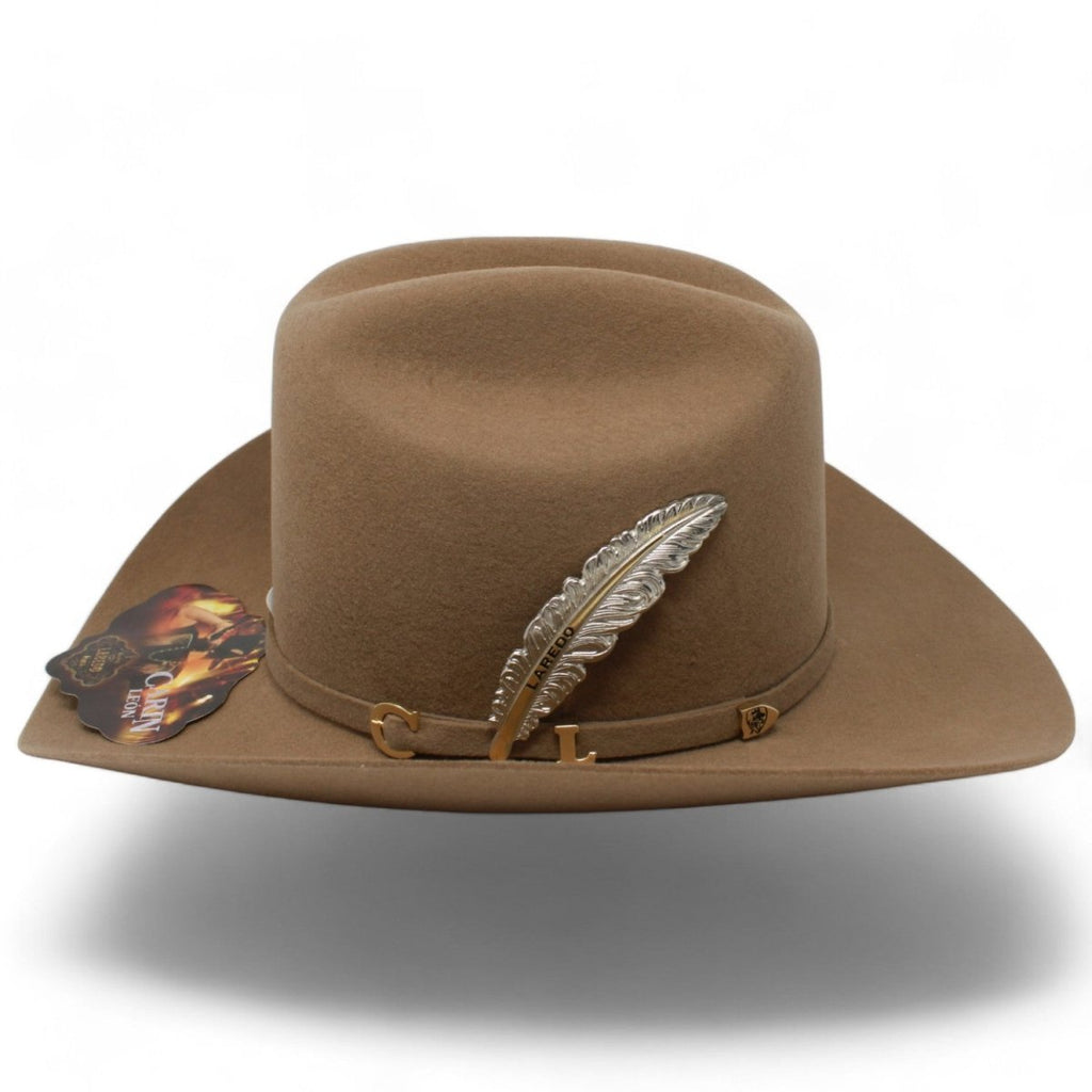 Texana Carin Leon Oficial Color Sahara con Pluma Color Oro main image 0