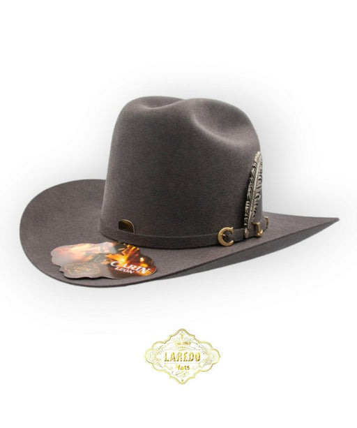 Texana Carin Leon Oficial Gris Oxford con Pluma de Plata - Laredo Hats