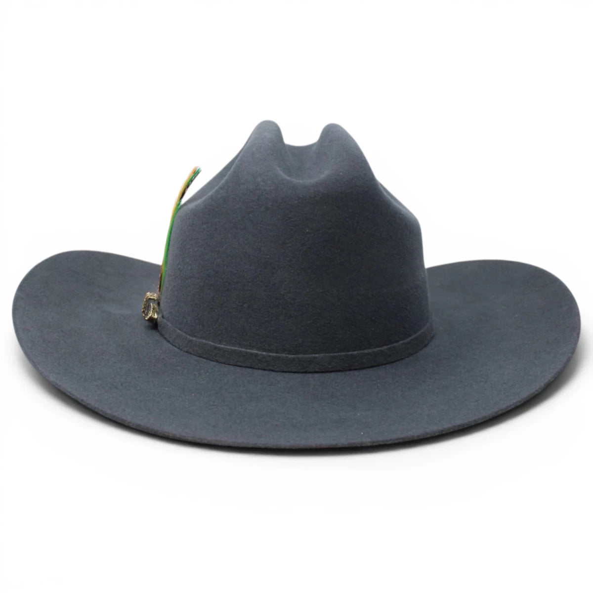 Texana Gris 20X Estilo Sinaloa (Chaparral) con Pluma – Tombstone Hats - Tombstone