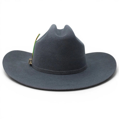 Texana Gris 20X Estilo Sinaloa (Chaparral) con Pluma – Tombstone Hats - Tombstone