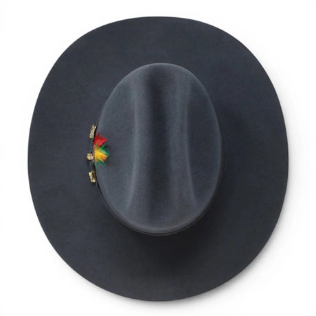 Texana Gris 20X Estilo Sinaloa (Chaparral) con Pluma – Tombstone Hats - Tombstone