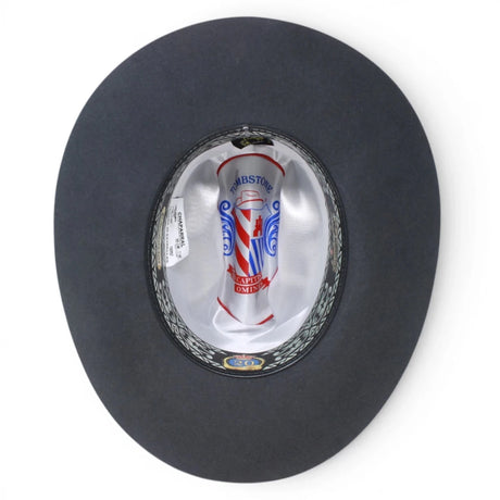 Texana Gris 20X Estilo Sinaloa (Chaparral) con Pluma – Tombstone Hats - Tombstone