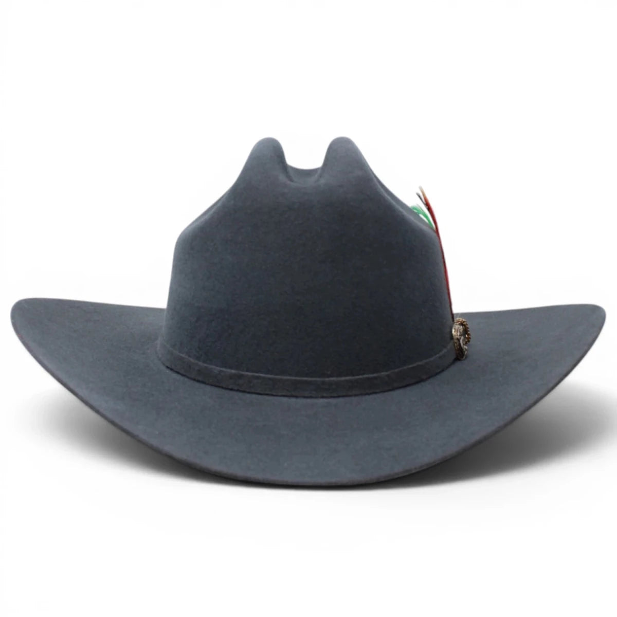 Texana Gris 20X Estilo Sinaloa (Chaparral) con Pluma – Tombstone Hats - Tombstone