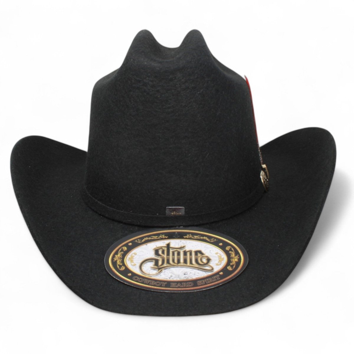 Texana Los Dos Carnales 100X Copa Alta Color Negro Stone Hats - Tombstone