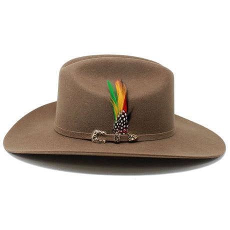 Texana Nuez 20X Estilo Sinaloa (Chaparral) con Pluma – Tombstone Hats - Tombstone