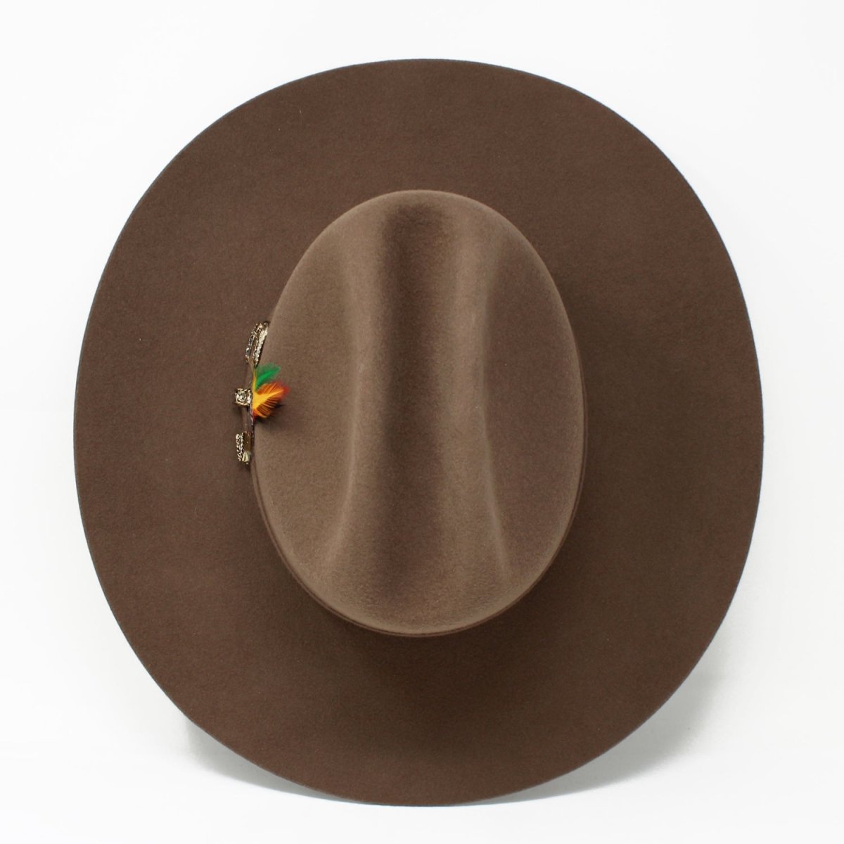 Texana Nuez 20X Estilo Sinaloa (Chaparral) con Pluma – Tombstone Hats - Tombstone