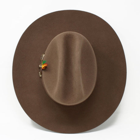 Texana Nuez 20X Estilo Sinaloa (Chaparral) con Pluma – Tombstone Hats - Tombstone