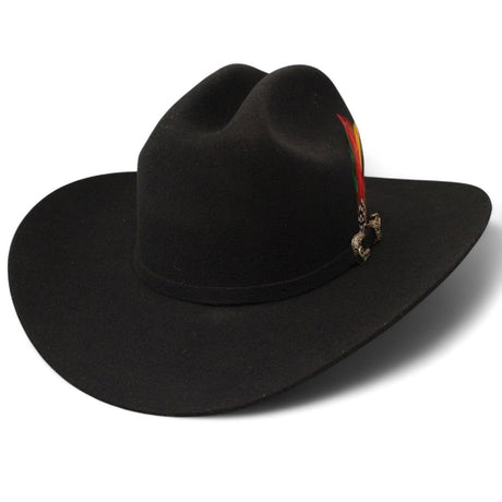 Texana Tombstone Estilo Sinaloa 20X con Plumas - Black - Tombstone