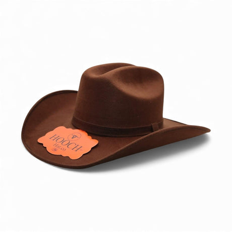 Texana Vaquera para Mujer de Fieltro Sintético Color Chocolate Estilo Western – Hooch HTD - 55 - Hooch