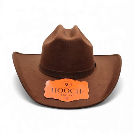 Texana Vaquera para Mujer de Fieltro Sintético Color Chocolate Estilo Western – Hooch HTD - 55 - Hooch