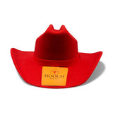 Texana Vaquera para Mujer de Fieltro Sintético Color Rojo Estilo Western – Hooch HTD - 52 - Hooch