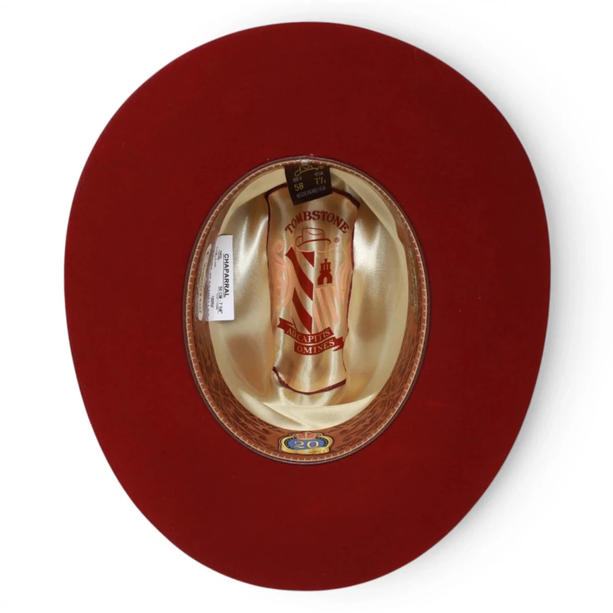 Texana Vino 20X Estilo Sinaloa (Chaparral) con Pluma – Tombstone Hats - Tombstone