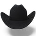 West Point 6X Cowboy Felt Hat Milano Style - Black - Cuernos Chuecos