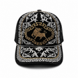 Gorra vaquera bordada negra tipo trucker diseno Jinete de Toro Hooch Boots