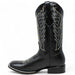 Women's Diana Square Toe Leather Boots Black - Rodeo Imports