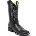 Women's Diana Square Toe Leather Boots Black - Rodeo Imports