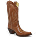 Women's Snip Toe Leather Boots Brown - Rodeo Imports