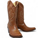 Women's Snip Toe Leather Boots Brown - Rodeo Imports